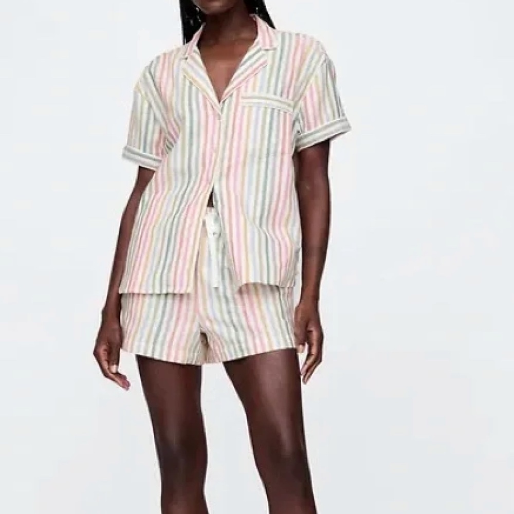 GAP Striped Short Sleeve Pajama Set